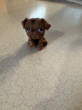 2007 littlest pet shop brown bulldog